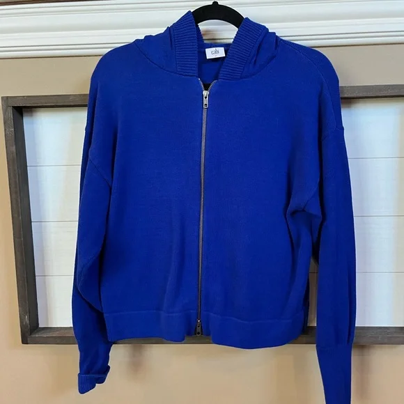 Cabi Dress up hoodie. Sweater Zip Up Hood EUC. Style # 5460. Machine Wash - Picture 4 of 6